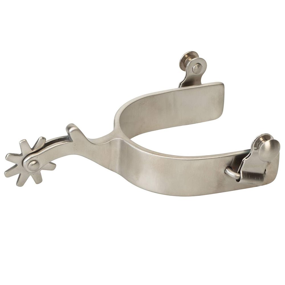 Weaver Leather Men's Brushed Stainless Steel Spur, Brushed Steel