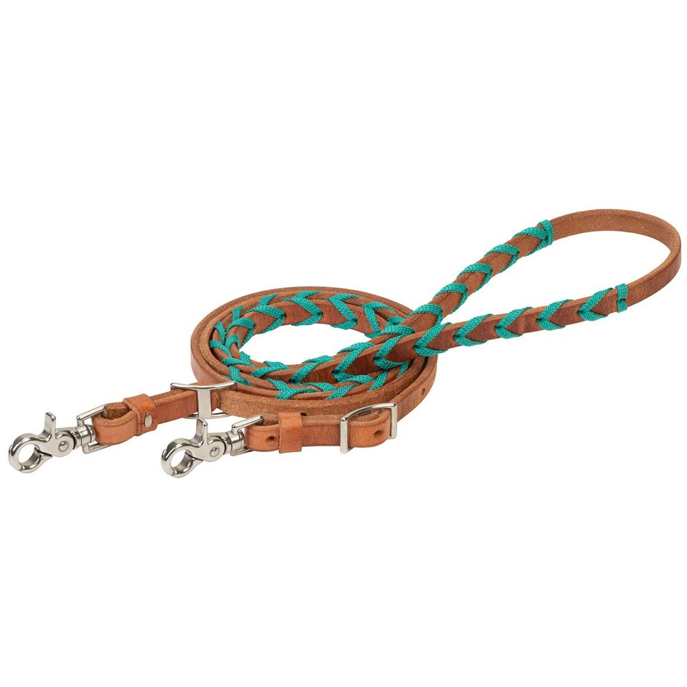 Weaver Leather Laced Barrel Rein with Polyester Shoe Lacing, 5/8" x 8'