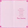 Designer Greetings Loving Anniversary Wish: Purple Flowers on Top and Bottom Wedding Anniversary Congratulations Card for Daughter and Son-in-Law view 2