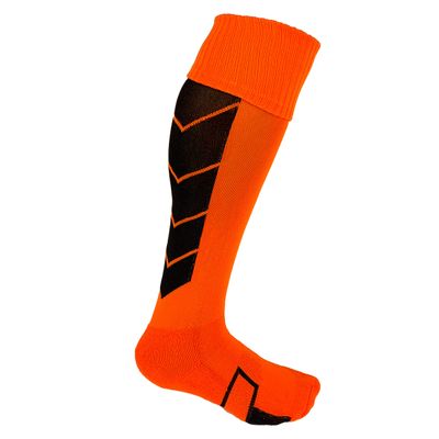 Just 4 Kicks Soccer Socks, Knee High Socks, Athletic Socks for Mens and Women, Size 8-13 (Orange/Black)