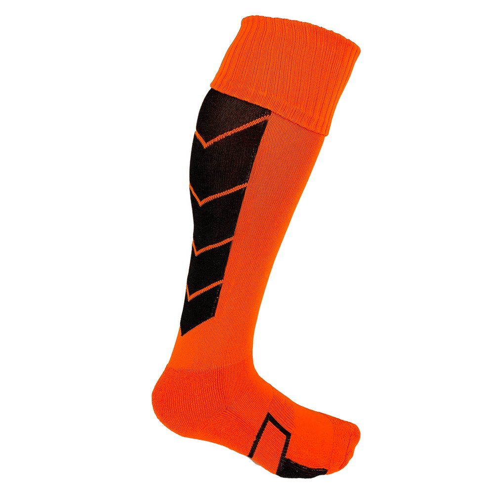 Just 4 Kicks Soccer Socks, Knee High Socks, Athletic Socks for Mens and Women, Size 8-13 (Orange/Black)