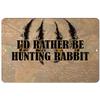 Makoroni - I'd Rather BE Hunting Rabbit Hunt Hunter Hunting - 8"x12" Aluminum Novelty Fun Street Sign, DesX2 view 1