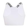 Moily Big Girls Racer Back Padded Sports Bra Gymnastics/Dance.Yoga Athletic Crop Top 2 Pack Underwear V Neck White 8-10 view 1