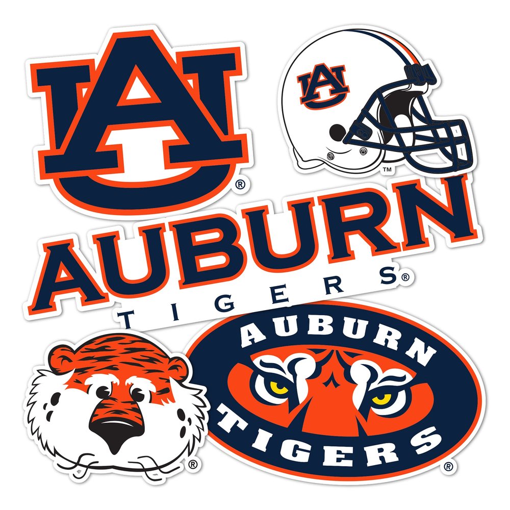 Desert Cactus Auburn University Sticker Tigers War Eagle Vinyl Decals Laptop Water Bottle Car Scrapbook Sheet T2 (Type 2)