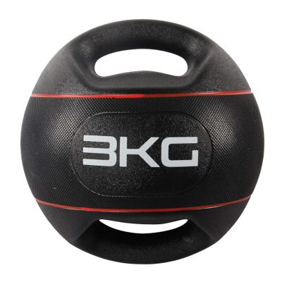 Medicine Balls Binaural Rubber Medicine Ball, Home Gym Core Training Aerobics Fitness Ball, 3kg/6.6lb