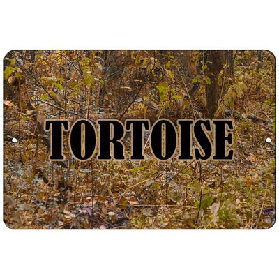 Makoroni - I'd Rather BE Hunting Tortoise Hunt Hunter Hunting - 8"x12" Aluminum Novelty Fun Street Sign, DesH7