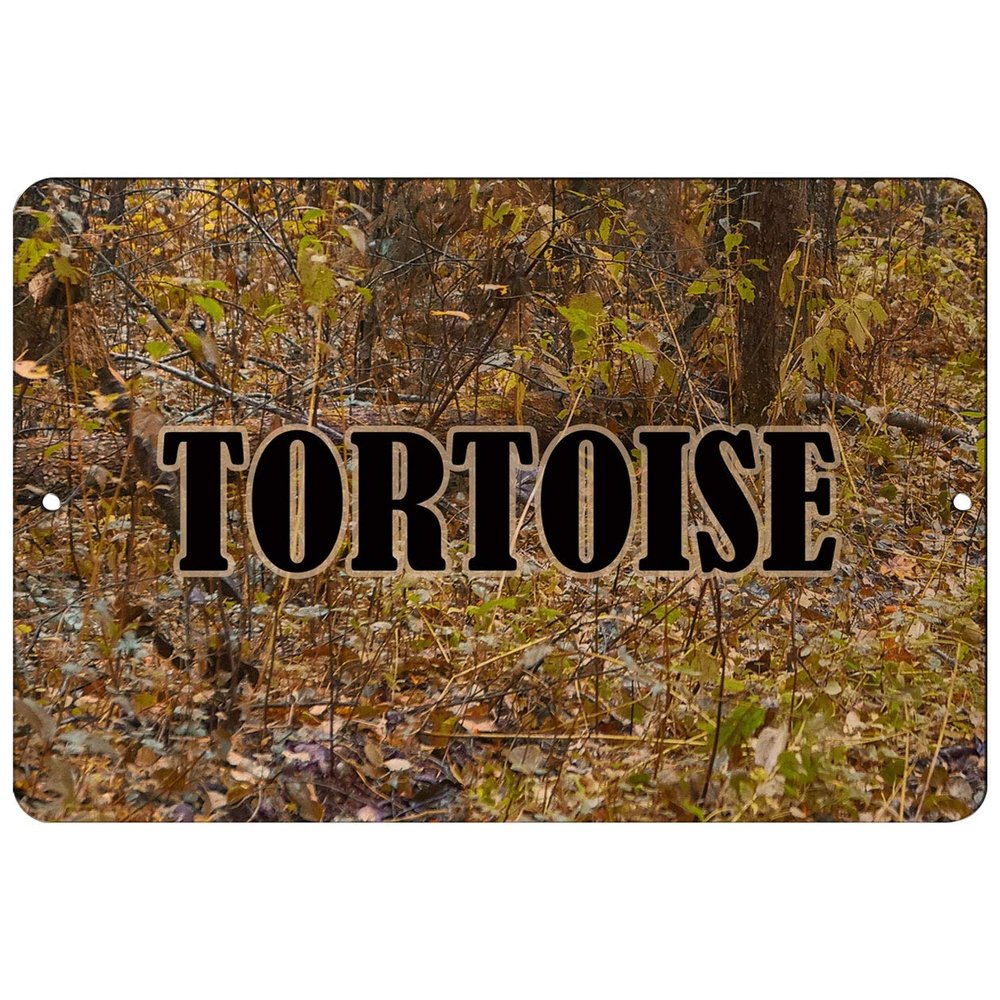 Makoroni - I'd Rather BE Hunting Tortoise Hunt Hunter Hunting - 8"x12" Aluminum Novelty Fun Street Sign, DesH7