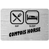 Makoroni - EAT Sleep Comtois Horse - 8"x12" Aluminum Novelty Fun Street Sign, DesW19 view 1