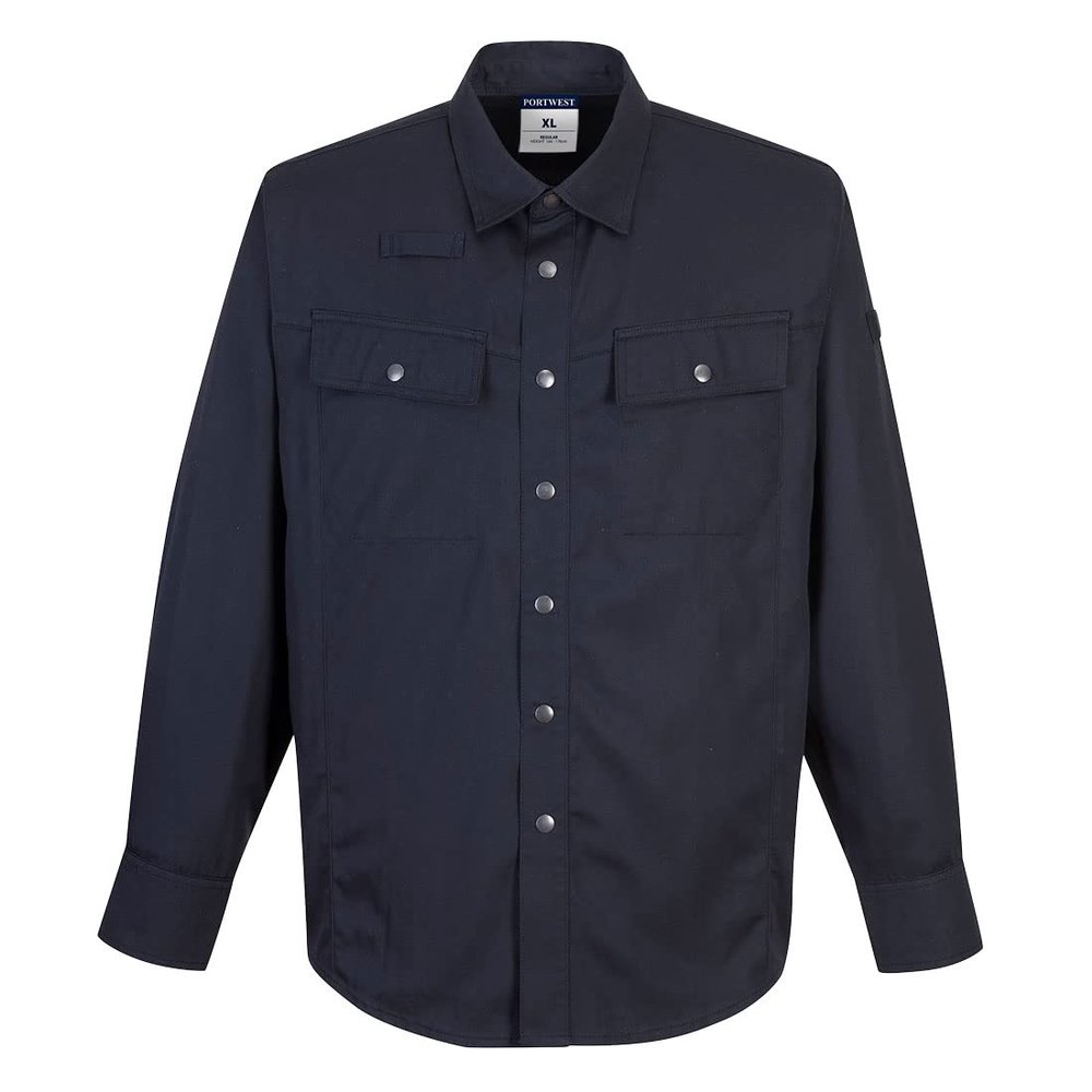 Portwest Ripstop Shirt Long Sleeved, Color: Dark Navy, Size: L, S130DNRL