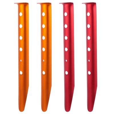 Wakauto 4pcs Alloy U-Shaped Tent Pegs for Camping Snow Tent Stakes Extra for Snow Grounds Lightweight and Portable Outdoor Nails