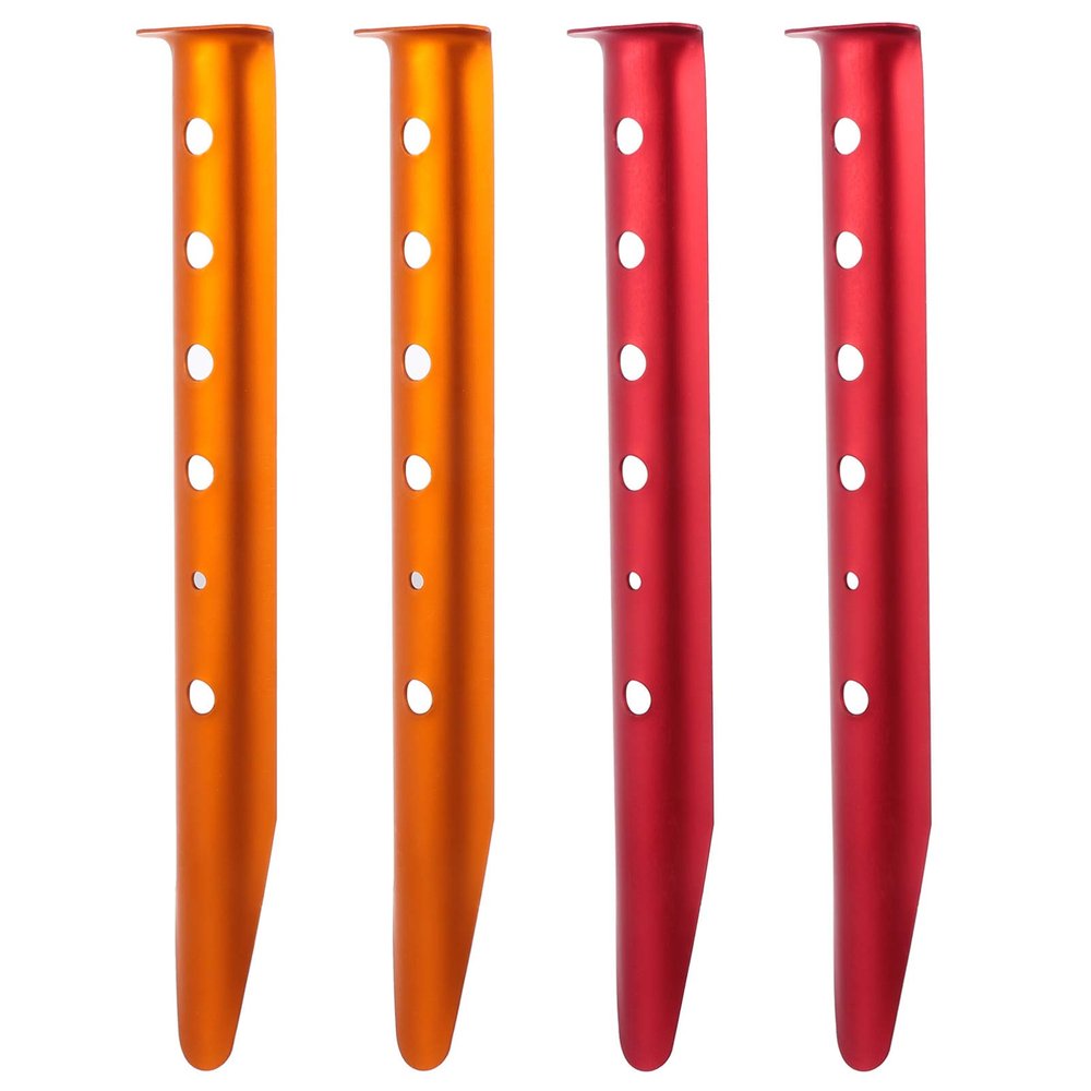 Wakauto 4pcs Alloy U-Shaped Tent Pegs for Camping Snow Tent Stakes Extra for Snow Grounds Lightweight and Portable Outdoor Nails