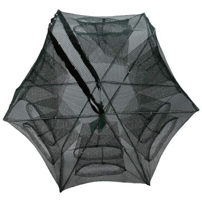 6/12 Holes Nylon Fishing Net, Automatic Shrimp Cage Foldable Crab Fish Trap Cast(12 Holes)