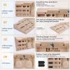 TWO STONES Wooden Hangboard Rock Climbing Pull Up Bar Designed Training for Climbing, Wooden Fingerboard Climbing Training Board for Building Core Strength and Endurance (CJ-HB2003) view 3
