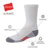 Hanes Ultimate boys Crew, 10-pack crew socks, White, Large US view 2