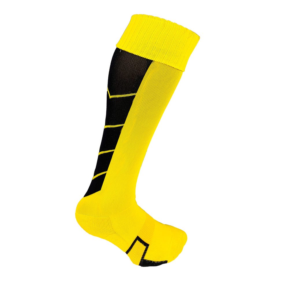 Just 4 Kicks Soccer Socks, Knee High Socks, Athletic Socks for Mens and Women, Size 8-13 (Yellow/Black)