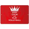 Makoroni - Keep Calm and Play Volleyball - 8"x12" Aluminum Novelty Fun Street Sign, DesW24 view 1