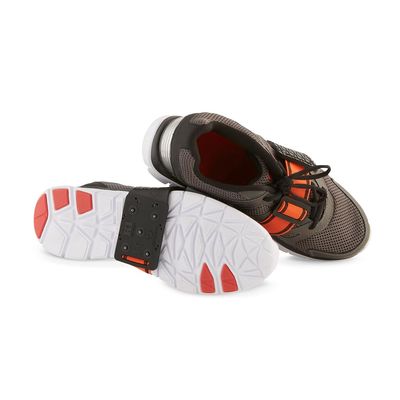 K1 Mid-Sole Ice Cleats - Rotatable Traction Aids For Flat Shoes - Indoor/Outdoor, Climbing, Driving - Slim Profile - Orange