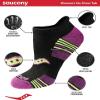 Saucony Women's RunDry Performance 8, 16 Pairs Heel Tab Athletic Socks, S-L, Black Assorted (16 Pairs), Large view 4
