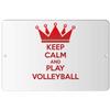 Makoroni - Keep Calm and Play Volleyball - 12"x18" Aluminum Novelty Fun Street Sign, DesW38 view 1