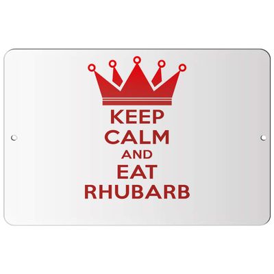Makoroni - Keep Calm and EAT Rhubarb - 12"x18" Aluminum Novelty Fun Street Sign, DesF35