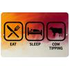 Makoroni - EAT Sleep Cow Tipping - 8"x12" Aluminum Novelty Fun Street Sign, DesS32 view 1