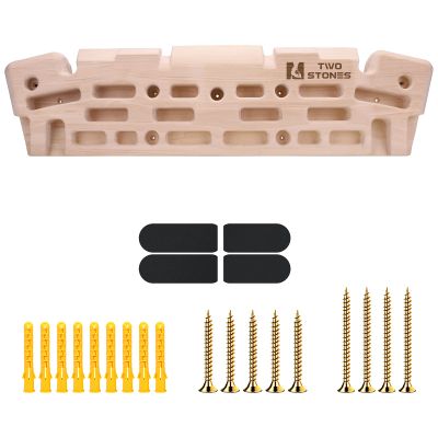 Wooden Hangboard Rock Climbing Pull Up Bar Designed Training For Climbing, Wooden Fingerboard Climbing Training Board for Building Core Strength and Endurance (CJ-HB2006)