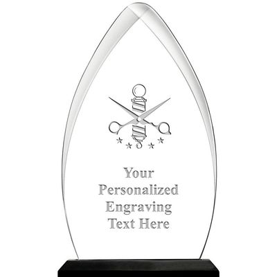 Barber Acrylics - 9.25" Gateway Skyline Acrylic Award Barber Presentation Trophy, Engraving Includedprime