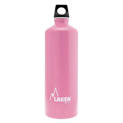 Laken Futura Aluminum Water Bottle - Narrow Mouth, Screw Cap with Loop - Leak-Proof, BPA Free, Made in Spain - 34 oz, Pink