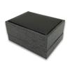 1 Qty - Charcoal Grey Mesh Watch (Pillow) Jewelry Box w/ Black Leatherette Interior and Inset Top view 2