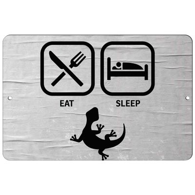 Makoroni - EAT Sleep Basilisk - 8"x12" Aluminum Novelty Fun Street Sign, DesS82