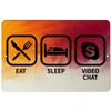 Makoroni - EAT Sleep Video Chat - 8"x12" Aluminum Novelty Fun Street Sign, DesJ82 view 1