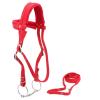 Adjustable Horse Bridle with Rein Red Harness Headstall with Soft Cushion view 1