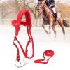 Adjustable Horse Bridle with Rein Red Harness Headstall with Soft Cushion view 3