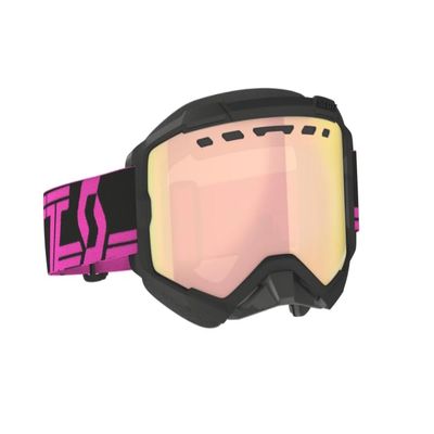 SCOTT Fury Adult Snowmobile Goggles - Black/Pink/Enhancer Rose Chrome/One Size