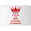 Makoroni - Keep Calm and KEEPPLAYING Dominos - 12"x18" Aluminum Novelty Fun Street Sign, DesN9 view 1