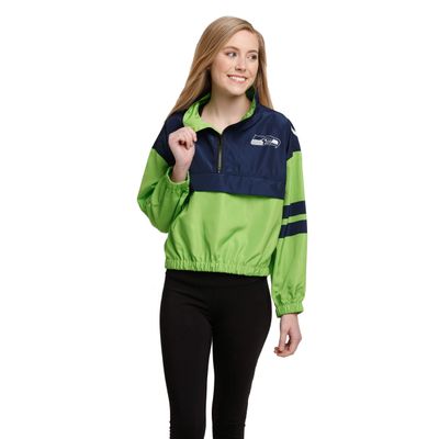 FOCO Seattle Seahawks Womens Winning Play Windbreaker
