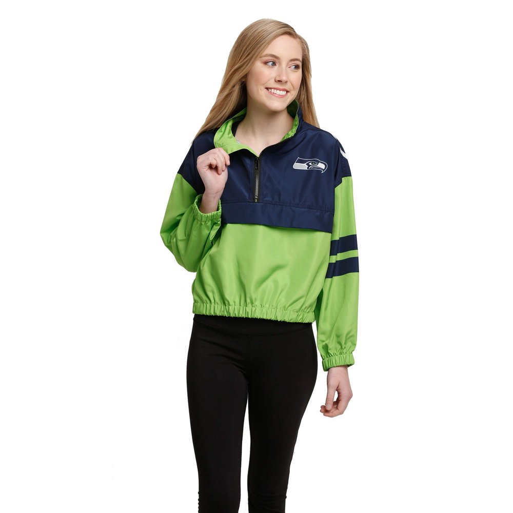 FOCO Seattle Seahawks Womens Winning Play Windbreaker