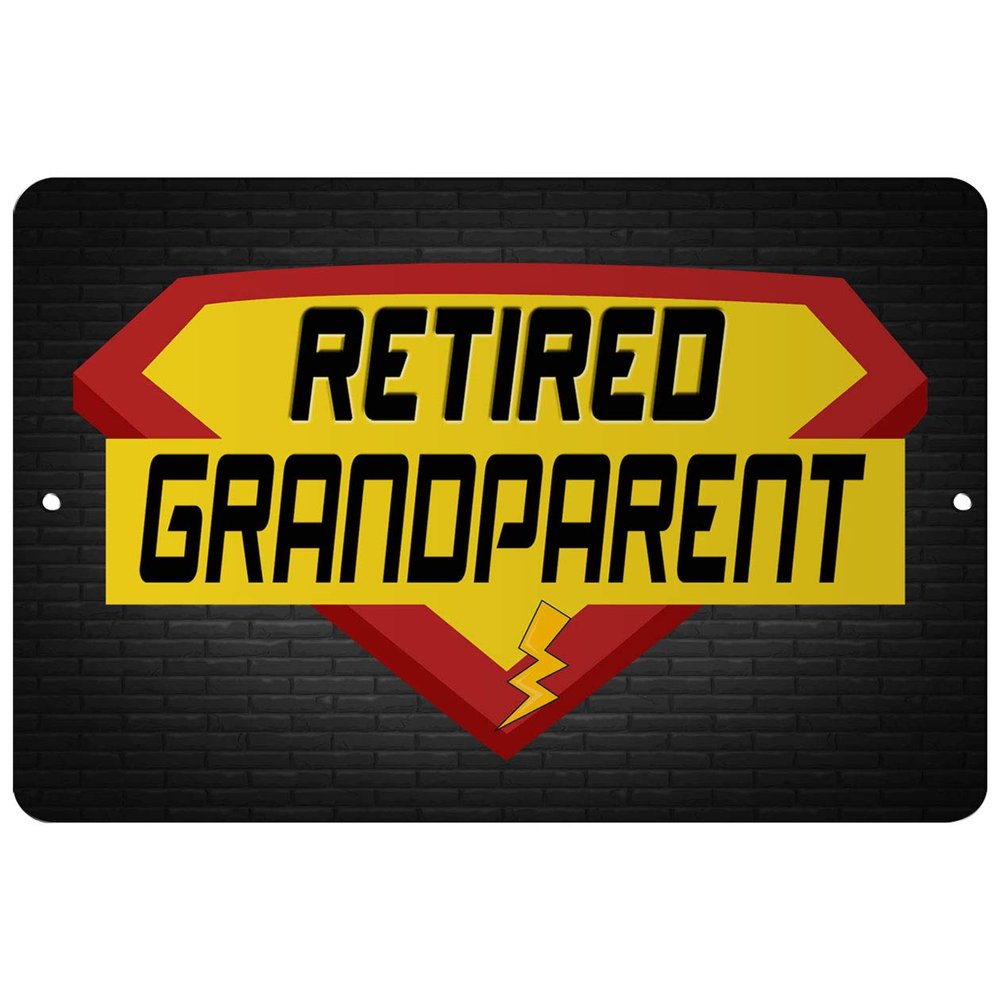 Makoroni - Retired Grandparent Career - 8"x12" Aluminum Novelty Fun Street Sign, DesA34
