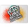 Makoroni - Peace Love Scuba Diving - 12"x18" Aluminum Novelty Fun Street Sign, DesE31 view 1