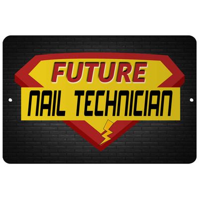 Makoroni - Future Nail Technician Career - 12"x18" Aluminum Novelty Fun Street Sign, DesU50