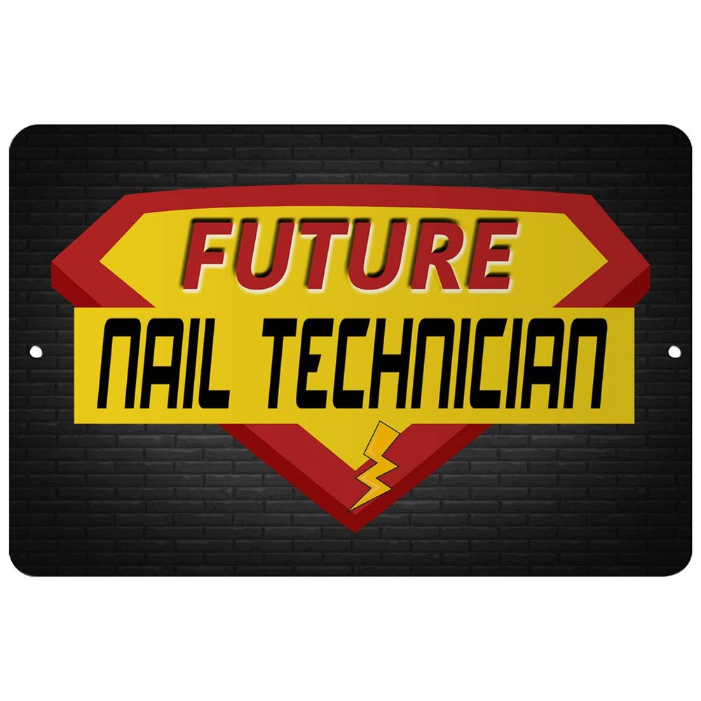 Makoroni - Future Nail Technician Career - 12"x18" Aluminum Novelty Fun Street Sign, DesU50