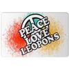 Makoroni - Peace Love LEOPONS - 8"x12" Aluminum Novelty Fun Street Sign, DesW71 view 1