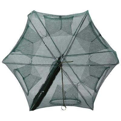 6/12 Holes Nylon Fishing Net, Automatic Shrimp Cage Foldable Crab Fish Trap Cast(6 Holes)