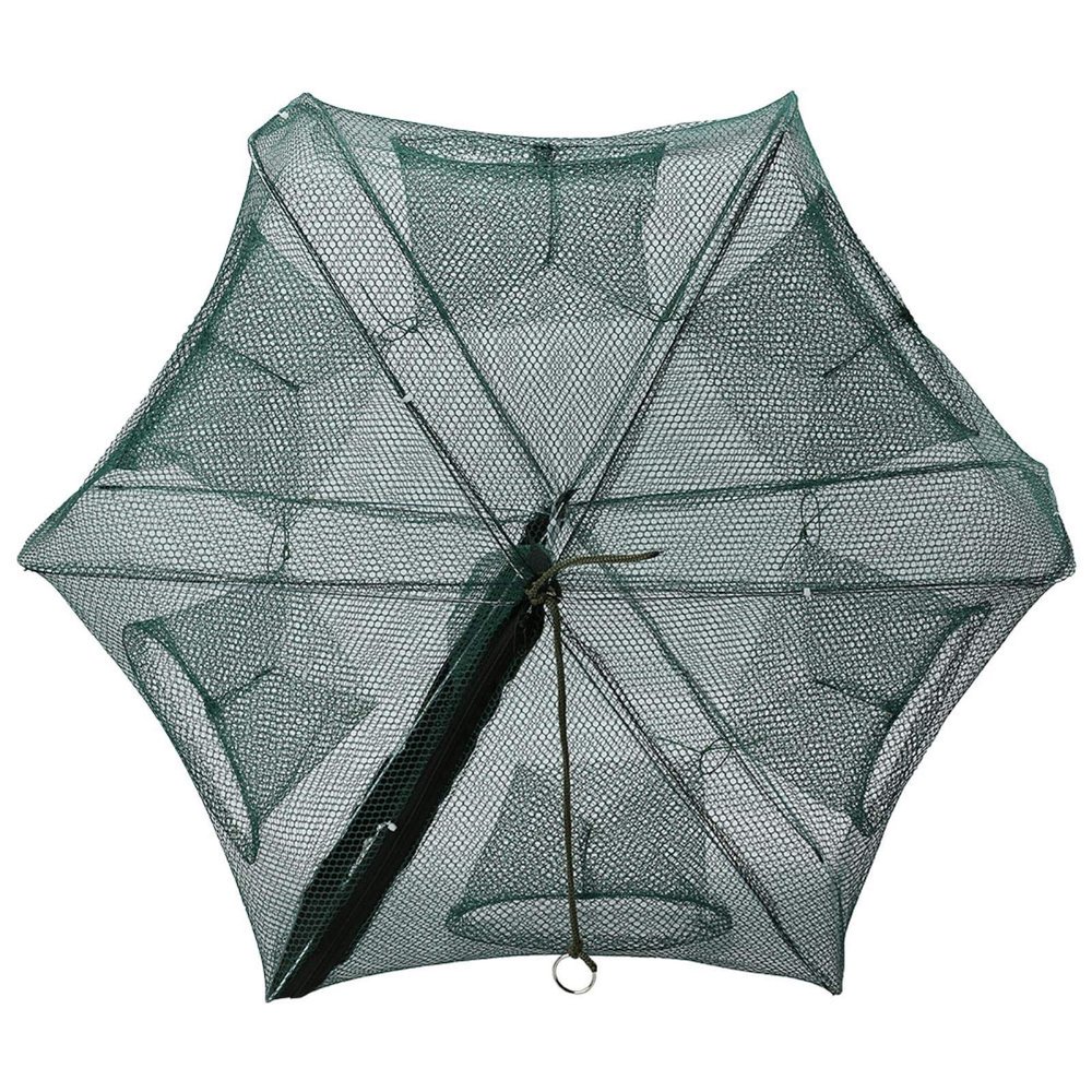 6/12 Holes Nylon Fishing Net, Automatic Shrimp Cage Foldable Crab Fish Trap Cast(6 Holes)