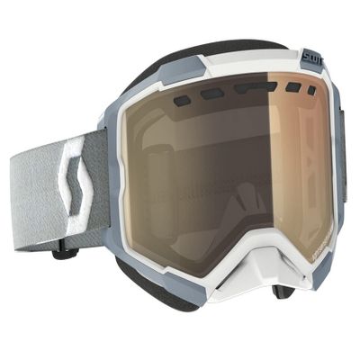 SCOTT Fury Adult Snowmobile Goggles - White/Grey/Light Sensitive Bronze Chrome/One Size