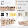 TWO STONES Wooden Hangboard Rock Climbing Pull Up Bar Designed Training for Climbing, Wooden Fingerboard Climbing Training Board for Building Core Strength and Endurance (CJ-HB2005) view 2
