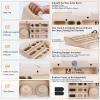 TWO STONES Wooden Hangboard Rock Climbing Pull Up Bar Designed Training for Climbing, Wooden Fingerboard Climbing Training Board for Building Core Strength and Endurance (CJ-HB2005) view 3