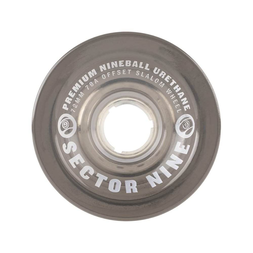 Sector 9 Unisex 72mm 78A Nineball Wheel Set, Adult, Smoke, 72mm
