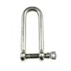 MarineNow 316 Stainless Steel Long D-Shackle Marine Grade Choose Size and Pack Quantity (10 mm, 01-Pack) view 1