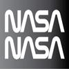 2 x NASA Logo Car Truck Laptop Notebook Window Decal Sticker 4in (White) view 1
